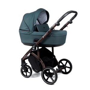Nordbaby Active Plus vankrikomplekt Garden Green, raamiga Bronze Black - Nordbaby