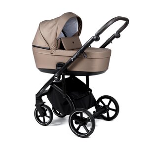 Nordbaby Active Plus vankrikomplekt Praline Beige, raamiga Onyx Dark Brown - Nordbaby