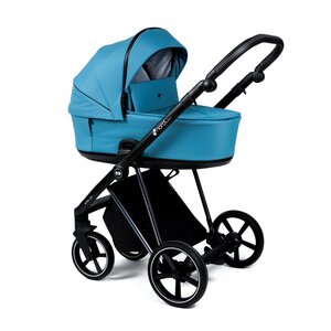 Nordbaby Active Lux vankrikomplekt Ocean Blue, raamiga Chrome Black  - Nordbaby