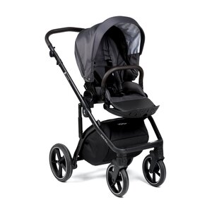 Nordbaby Active Plus vankrikomplekt Metal Grey, raamiga Onyx Dark Brown - Nordbaby