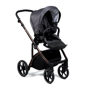 Nordbaby Active Plus vankrikomplekt Metal Grey, raamiga Bronze Black - Nordbaby