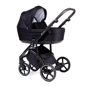 Nordbaby Active Plus vankrikomplekt Brilliant Black, raamiga Onyx Dark Brown - Nordbaby