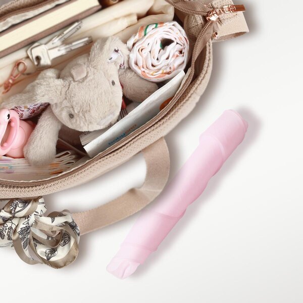 BabyOno Silicone bib -ultrathin Pink - BabyOno