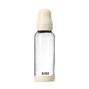 Bibs Glass Baby Bottle 240ml, Medium Flow Ivory - Bibs