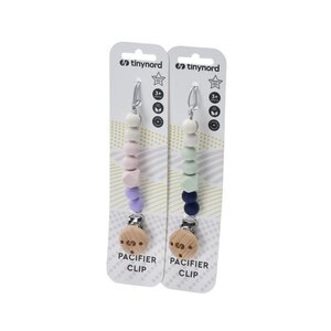 Tinynord Silicone Pacifier Clip Beige/Pink/Lavender - Tinynord