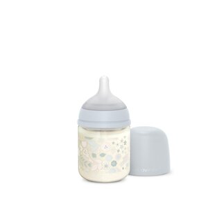 Suavinex Glass baby Bottle 120ml, Wonderland Blue - Suavinex
