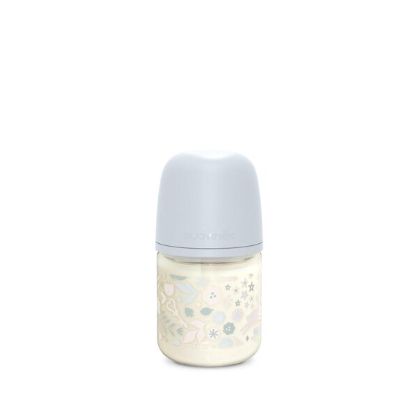 Suavinex Стеклянная бутылочка для кормления 120ml, Wonderland Blue - Suavinex