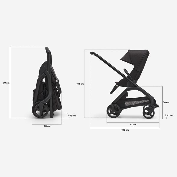 Bugaboo Dragonfly seat stroller Black/Desert Taupe-Desert Taupe - Bugaboo