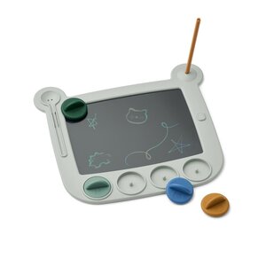 Liewood Venzora Magic Drawing Board w Stamps, Dove Blue - Liewood