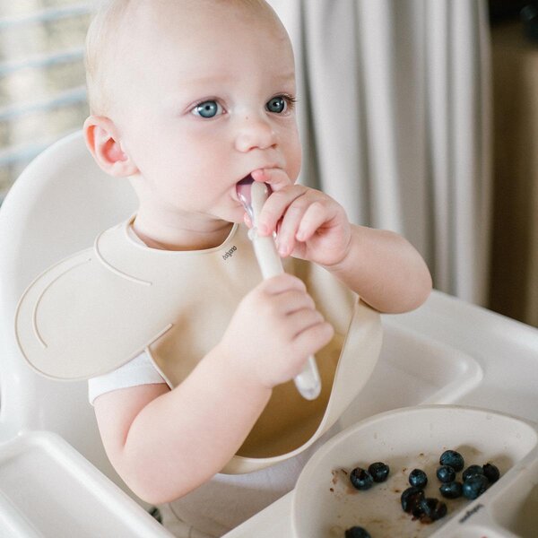 BabyOno silicone suction plate Beige - BabyOno