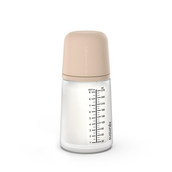Suavinex Бутылочка для кормления Zero Zero 270ml, medium flow Sand - Suavinex