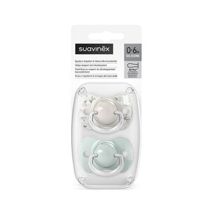 Suavinex 2x symmetrical soothers 0/6m Birdies Green - Suavinex