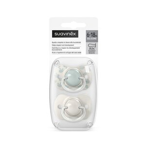 Suavinex sümmeetriline lutt 2tk, (6-18kuud) Birdies Green - Suavinex