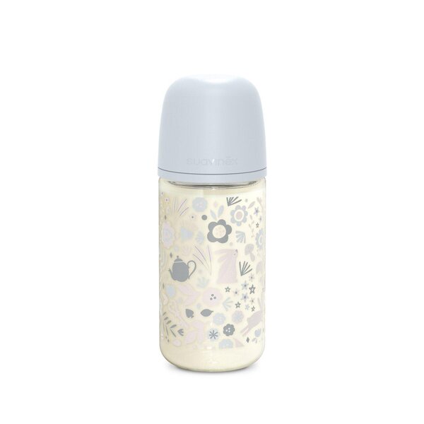 Suavinex Стеклянная бутылочка для кормления 240ml Wonderland Wond Blue - Suavinex