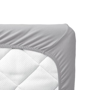 Tinynord cotton fitted sheet 60x120cm, Grey - Tinynord