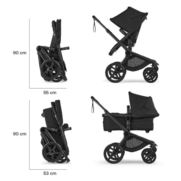Bugaboo Fox 5 Renew 2in1 stroller set Black/Heritage Black,Dusty Pink - Bugaboo