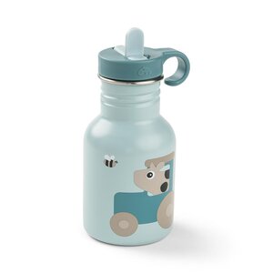 Done by Deer Metal bottle Tiny farm 350 ml Blue - Done by Deer