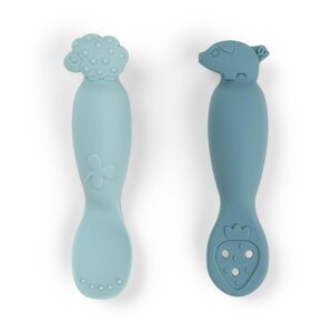Done by Deer learning spoon set Tiny farm Blue - Done by Deer