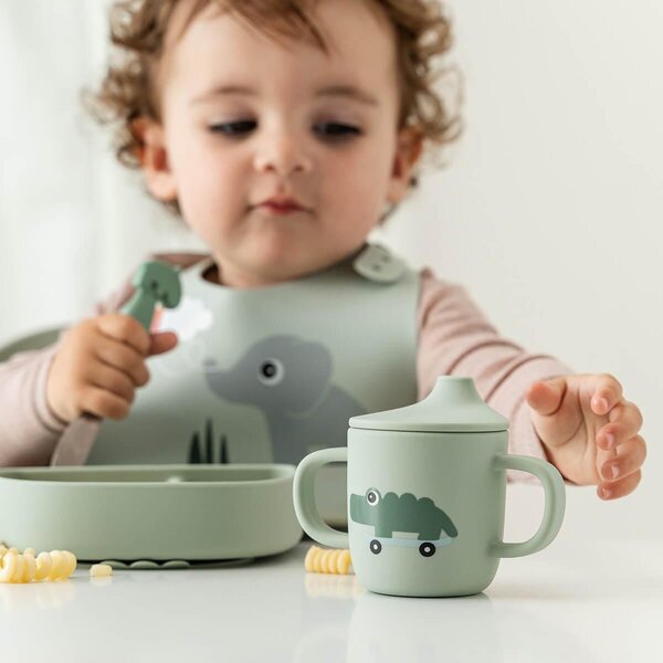 Done by Deer silicone bib Playground Green - Done by Deer
