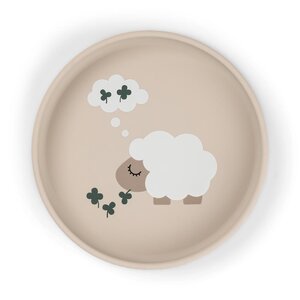 Done by Deer silicone Stick&Stay plate Tiny farm Sand - Done by Deer