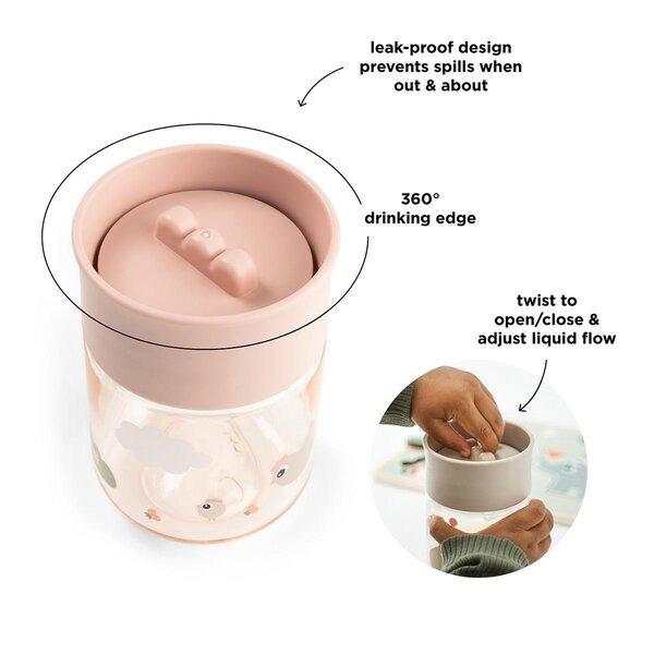 Done by Deer Learning cup 360°, 260ml Tiny farm Powder - Done by Deer