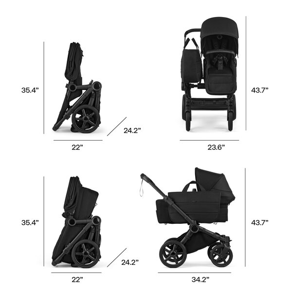 Bugaboo Donkey 6 twin stroller set Cocoa Brown - Bugaboo
