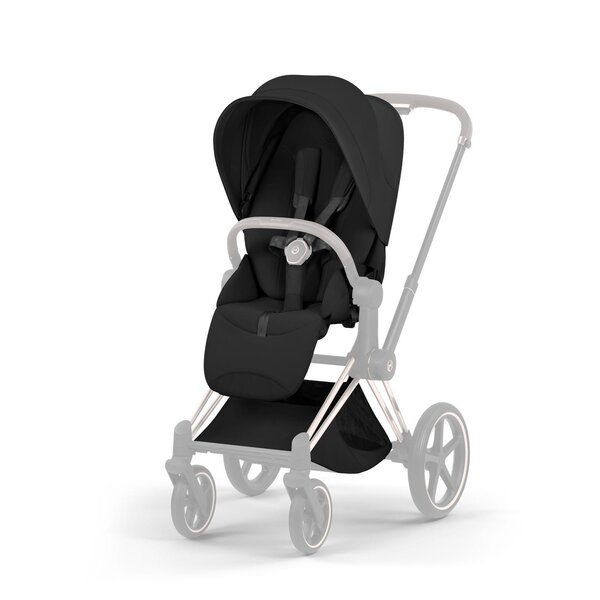 Cybex Priam Style Fold Cot 3in1 Travel System Bundle, Sepia Black  - Cybex
