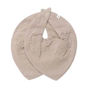 Pippi Bib Muslin (2-pack) Mocha Meringue - Pippi