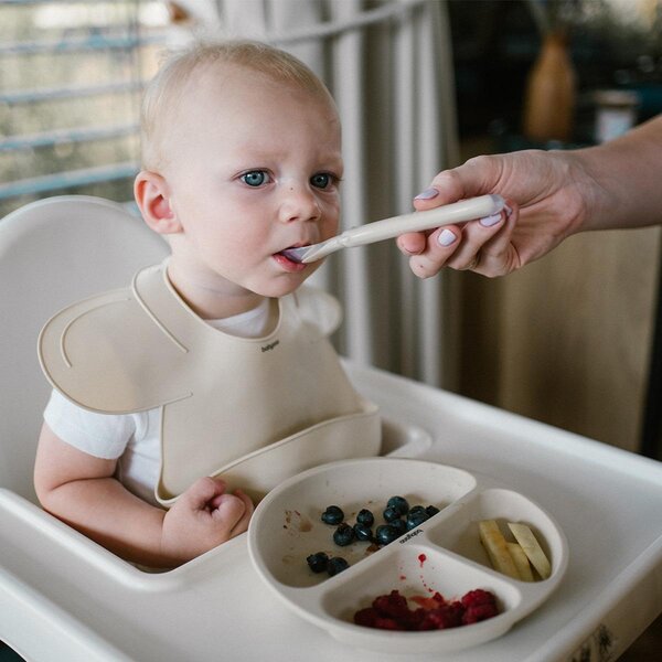 BabyOno silicone flexible spoon Beige - BabyOno