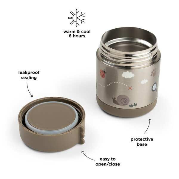 Done by Deer Insulated food jar Tiny trails 300ml Sand - Done by Deer