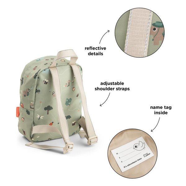 Done by Deer kids backpack 4L, Tiny trails Green - Done by Deer