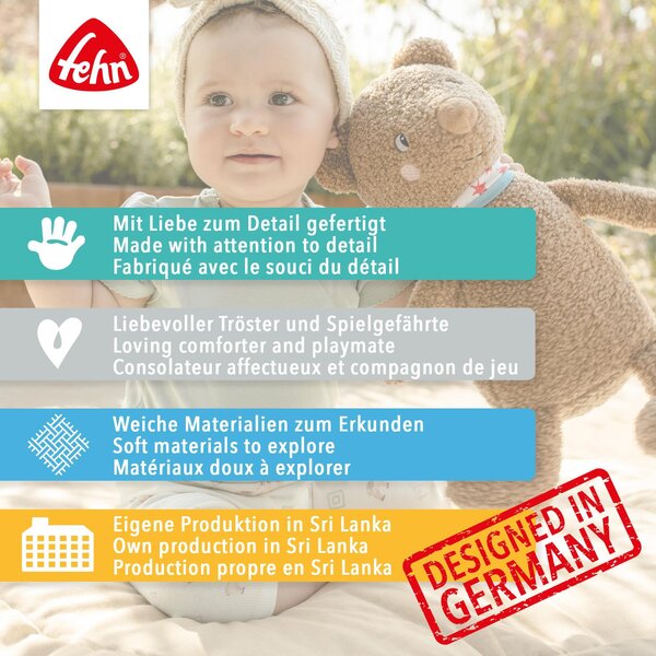 Fehn soft toy Elephant „Hello little One" Beige - Fehn