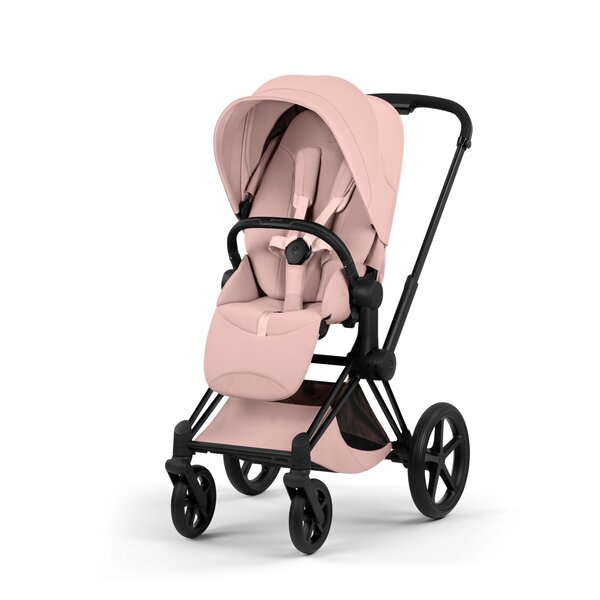 Cybex Priam Style stroller set Peach Pink, Frame Matt Black - Cybex