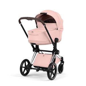 Cybex Priam Style stroller set Peach Pink, Frame Chrome Brown - Cybex