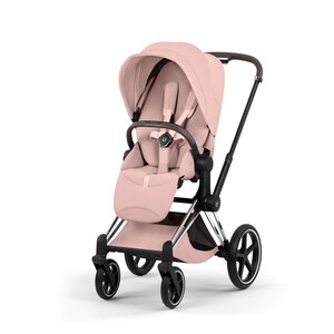 Cybex Priam Style stroller set Peach Pink, Frame Chrome Brown - Cybex