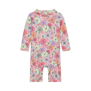 Color Kids Swimsuit L/S, AOP - UPF 60 - Color Kids