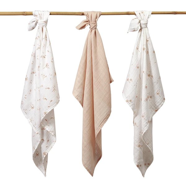 BabyOno bambusest suulapid 3tk, Beige - BabyOno