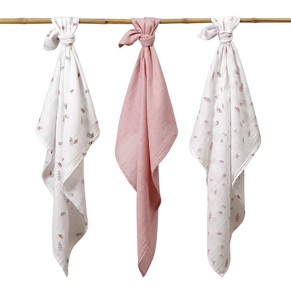 BabyOno bambusest suulapid 3tk, Pink - BabyOno