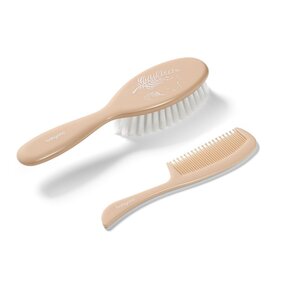 BabyOno hairbrush and comb, super soft bristle Beige - BabyOno