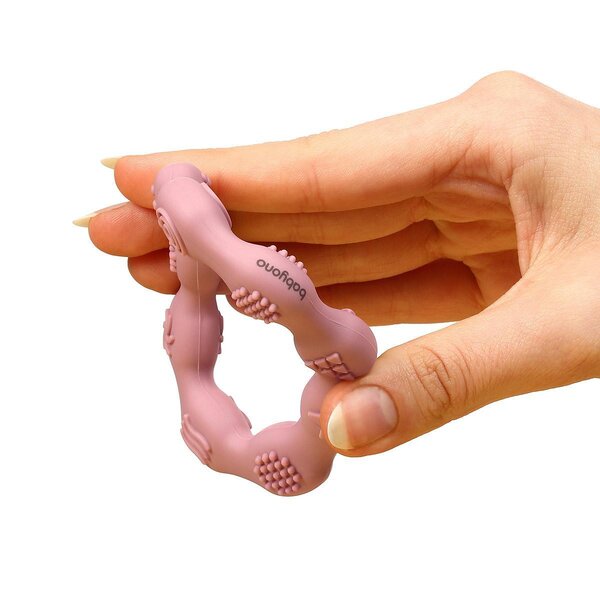 BabyOno silicone teether Ring Beige - BabyOno