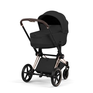 Cybex Priam Style Fold Cot 3in1 Travel System Bundle, Sepia Black   - Cybex