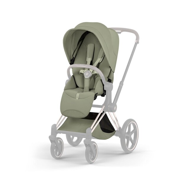 Cybex Priam Style stroller set Sage Green,Frame Chrome Brown - Cybex