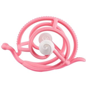 Mombella teether with Rattle Snail, Pink - Mombella
