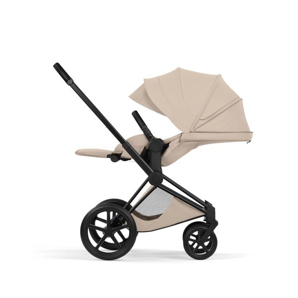 Cybex Priam Style Fold Cot 3in1 Travel System Bundle, Cozy Beige - Cybex