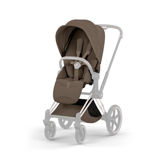 Cybex Priam Style stroller set Coconut Brown, Frame Rose Gold - Cybex