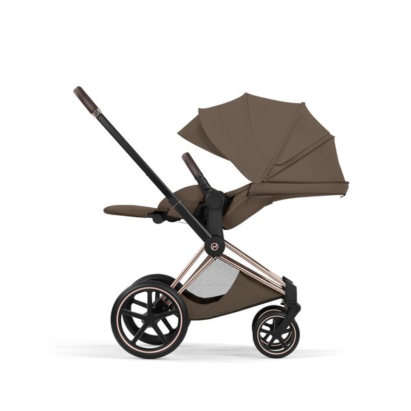 Cybex Priam Style stroller set Coconut Brown, Frame Rose Gold - Cybex