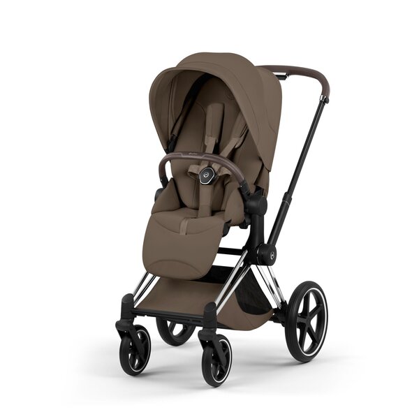 Cybex Priam Style stroller set Coconut Brown,Frame Chrome Brown - Cybex