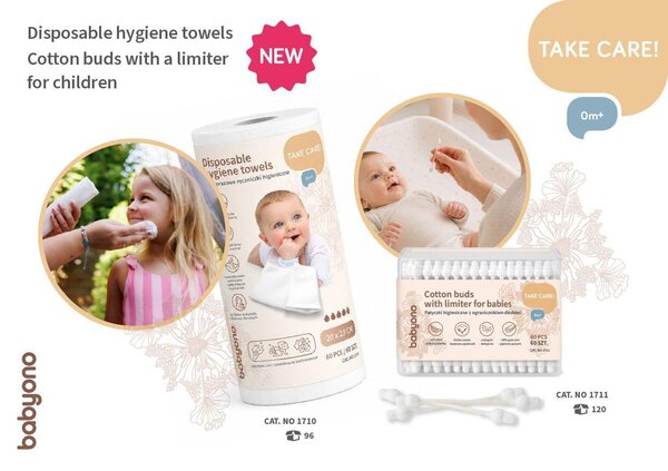 BabyOno disposable hygiene towels 60pcs - BabyOno