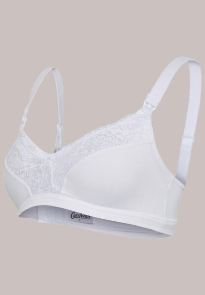 Carriwell Microfibre Lace Nursing Bra, II white - Carriwell